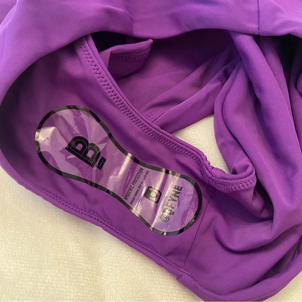 New! Bfyne Kysre Purple One Shoulder Cutout One-Piece Swimsuit NWOT 3495 - Picture 4 of 7